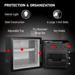 SentrySafe 1.2 cu. ft. Fireproof & Waterproof Safe with Digital Combination Lock -Safety & Security Tools Sales Shop sentrysafe home safes sfw123gtc 4f 1000