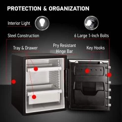 SentrySafe 2.0 cu. ft. Fireproof and Waterproof Safe with Touchscreen Combination Lock 10 SentrySafe 2.0 cu. ft. Fireproof and Waterproof Safe with Touchscreen Combination Lock -Safety & Security Tools Sales Shop sentrysafe home safes sfw205twc 4f 1000