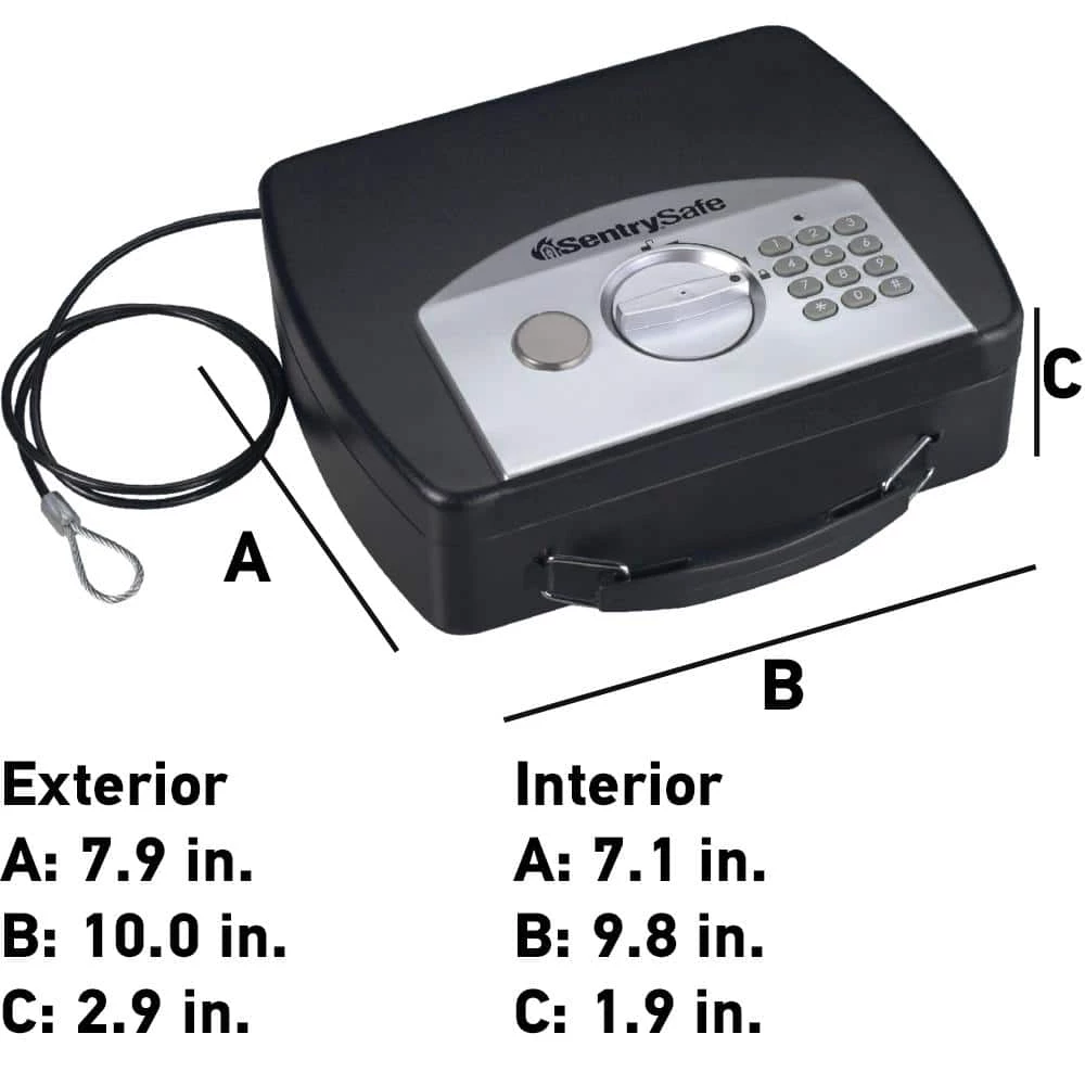 SentrySafe 0.08 cu. ft. Portable Safe Box with Digital Lock 8 SentrySafe 0.08 cu. ft. Portable Safe Box with Digital Lock - Image 6