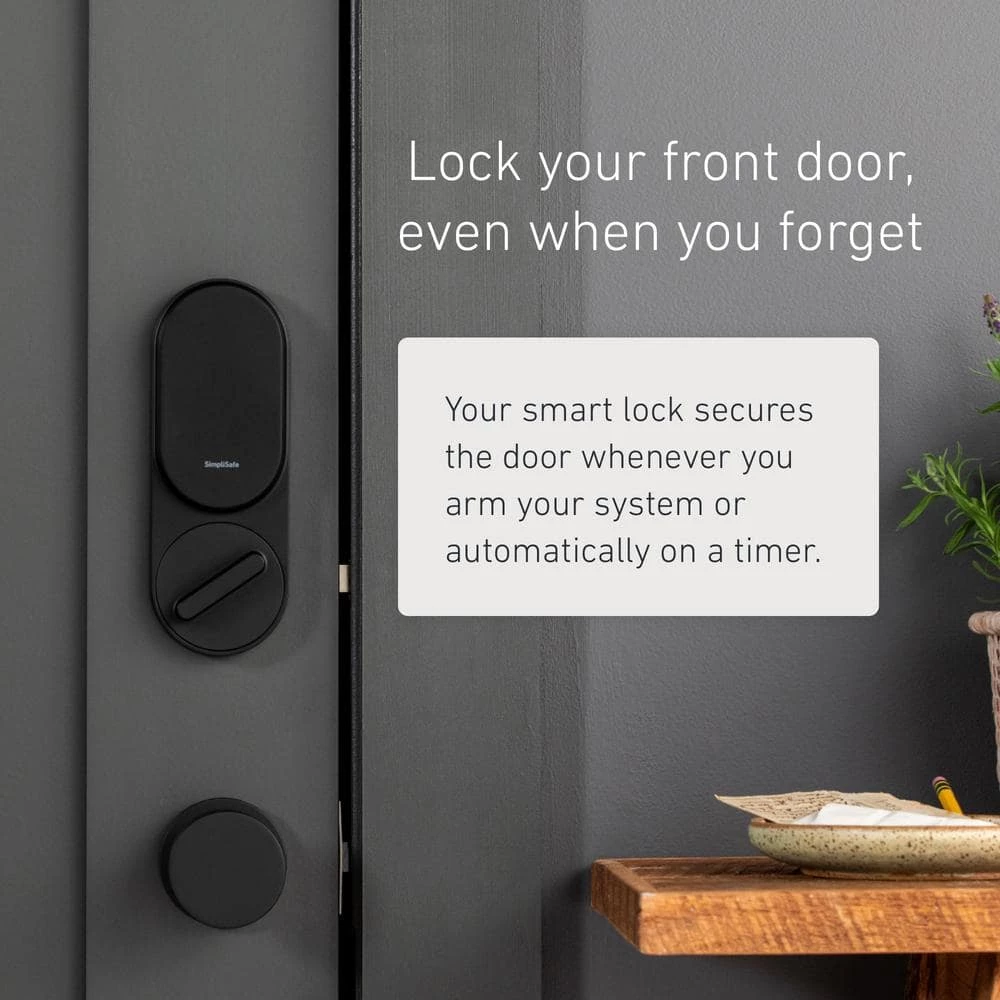 SimpliSafe Smart Lock, Wi-Fi Connected, Wireless (Battery) with PIN Pad and Remote Access - Black 6 SimpliSafe Smart Lock, Wi-Fi Connected, Wireless (Battery) with PIN Pad and Remote Access - Black - Image 4