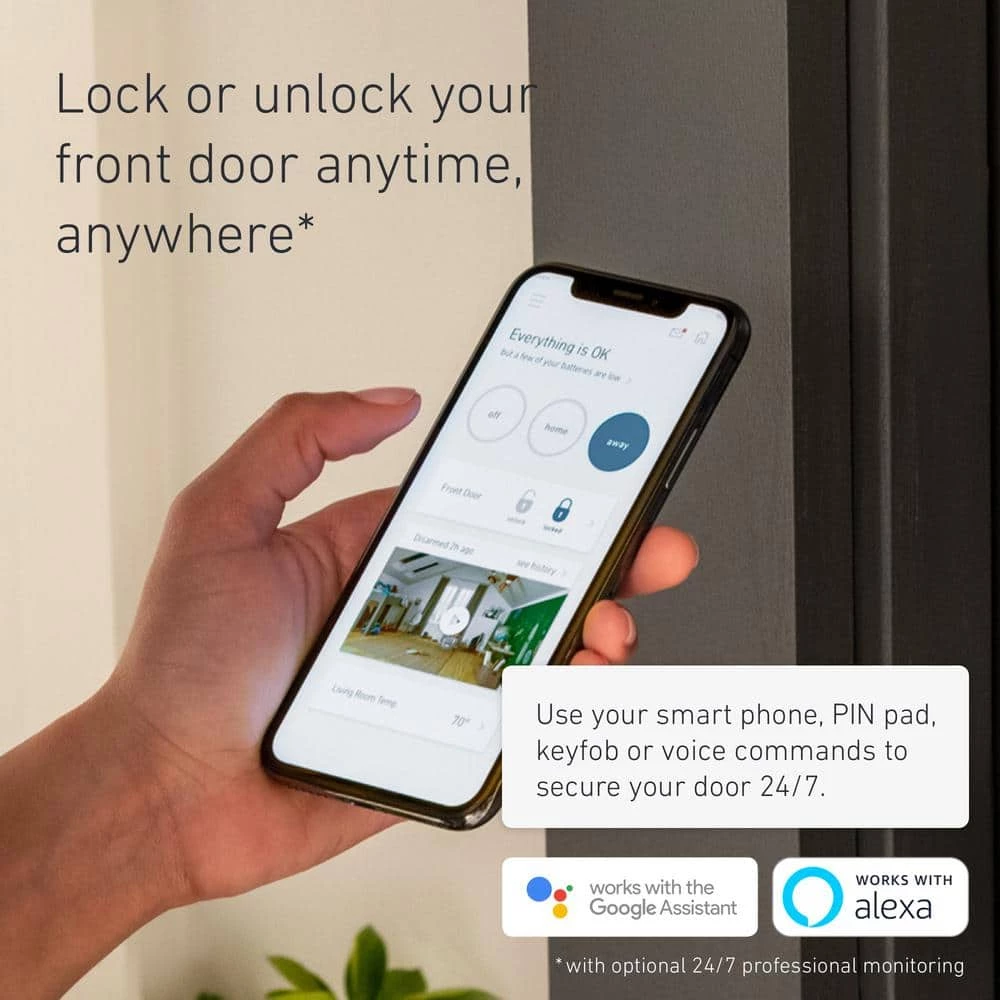 SimpliSafe Smart Lock, Wi-Fi Connected, Wireless (Battery) with PIN Pad and Remote Access - Black 7 SimpliSafe Smart Lock, Wi-Fi Connected, Wireless (Battery) with PIN Pad and Remote Access - Black - Image 5