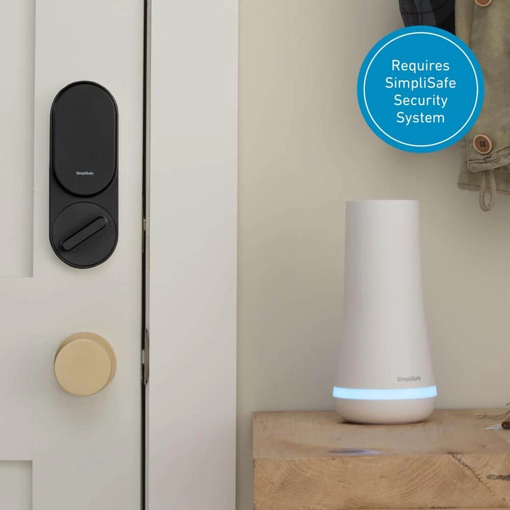 SimpliSafe Smart Lock, Wi-Fi Connected, Wireless (Battery) with PIN Pad and Remote Access - Black 8 SimpliSafe Smart Lock, Wi-Fi Connected, Wireless (Battery) with PIN Pad and Remote Access - Black - Image 6
