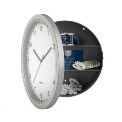 Stalwart 0.8 cu. ft. Wall Clock with Hidden Safe, Silver -Safety & Security Tools Sales Shop stalwart hidden safes 82 4985 1f 1000