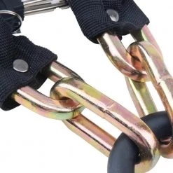 Steel Core 35.5 in. Heavy Duty Iron Chain with Keyed Padlock and Protective Polyester Chain Cover -Safety & Security Tools Sales Shop steel core cable locks 73835 4f 1000