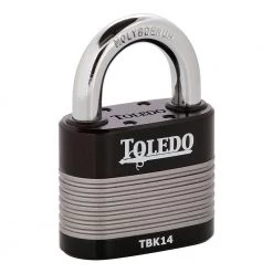 TOLEDO Black Series 2.5 in. High Security Armored Steel Laminated Padlock