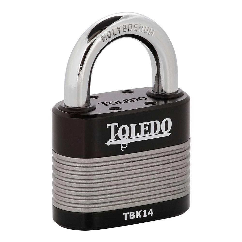 TOLEDO Black Series 2.5 in. High Security Armored Steel Laminated Padlock 3 TOLEDO Black Series 2.5 in. High Security Armored Steel Laminated Padlock