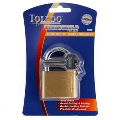 TOLEDO 50 mm Brass Keyed Padlock -Safety & Security Tools Sales Shop toledo padlocks to50 c3 1000