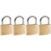 TOLEDO Brass Keyed Padlock (4-Pack) -Safety & Security Tools Sales Shop toledo padlocks to50ka4 64 1000