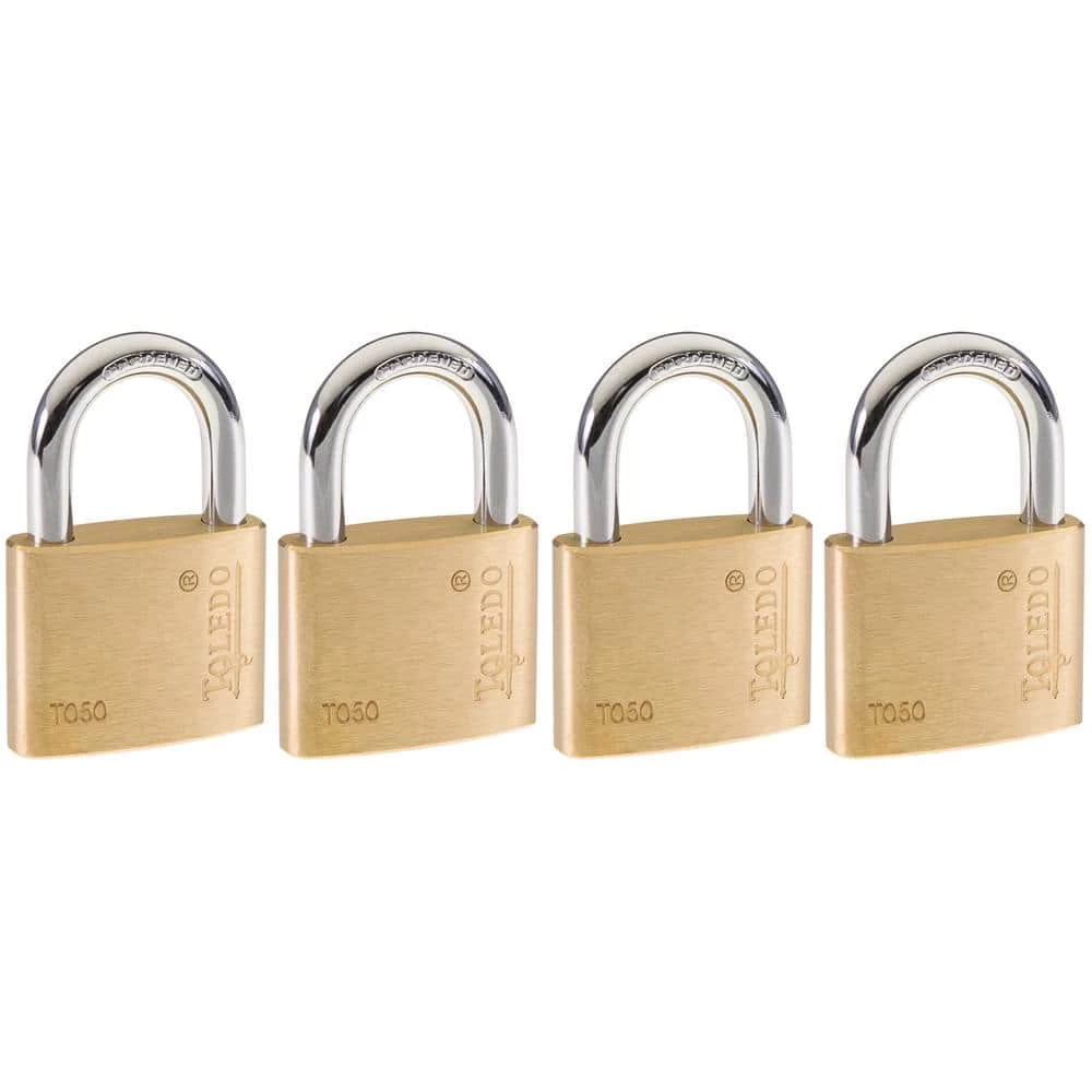 TOLEDO Brass Keyed Padlock (4-Pack) 3 TOLEDO Brass Keyed Padlock (4-Pack)