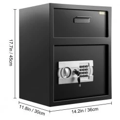 VEVOR Digital Safe Box 1.7 cu. ft. Carbon Steel Electronic Code Lock Safe with Deposit Slot Safe Box for Home Hotel and Office 16 VEVOR Digital Safe Box 1.7 cu. ft. Carbon Steel Electronic Code Lock Safe with Deposit Slot Safe Box for Home Hotel and Office -Safety & Security Tools Sales Shop vevor drop safes bxxtdshs000000001v0 76 1000