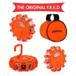 Wagan Tech FRED Light Flashing Roadside Emergency Disk Off-Road Flare (3-Pack) -Safety & Security Tools Sales Shop wagan tech other emergency accessories 2639 3 31 1000