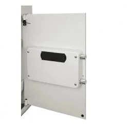 Unbranded Large Digital Wall Safe - Electronic Lockbox with Keypad with 2 Manual Override Keys and 3 Interior Shelves, Off-White -Safety & Security Tools Sales Shop wall safes 486514dnu c3 1000