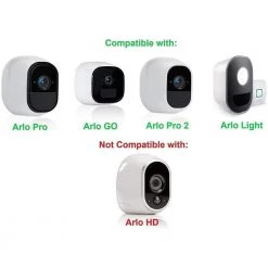 Wasserstein Solar Panel Compatible with Arlo Pro and Arlo Pro 2 - Power Your Arlo Surveillance Camera Continuously (Black) -Safety & Security Tools Sales Shop wasserstein home safety accessories 4895230302019 fa 1000