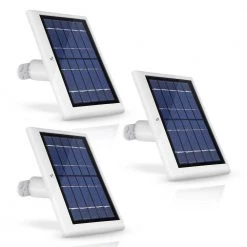 Wasserstein Solar Panel Compatible with Ring Spotlight Cam Battery and Ring Stick Up Cam Battery (3 Pack, White)
