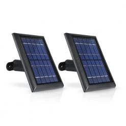 Wasserstein Solar Panel Compatible with Ring Spotlight Cam Battery and Ring Stick Up Cam Battery (2 Pack, Black)
