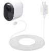 Wasserstein Arlo Ultra/Ultra 2 and Pro 3/Pro 4 Outdoor 16 ft. Magnetic Charging Cable with Quick Charge Power Adapter (White)