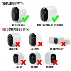 Wasserstein Solar Panel Compatible with Arlo Essential Spotlight and XL Spotlight Camera Only with 13.1 ft. Cable in Black (2-Pack) -Safety & Security Tools Sales Shop wasserstein home safety accessories arloessentialsolarblk2pus 76 1000