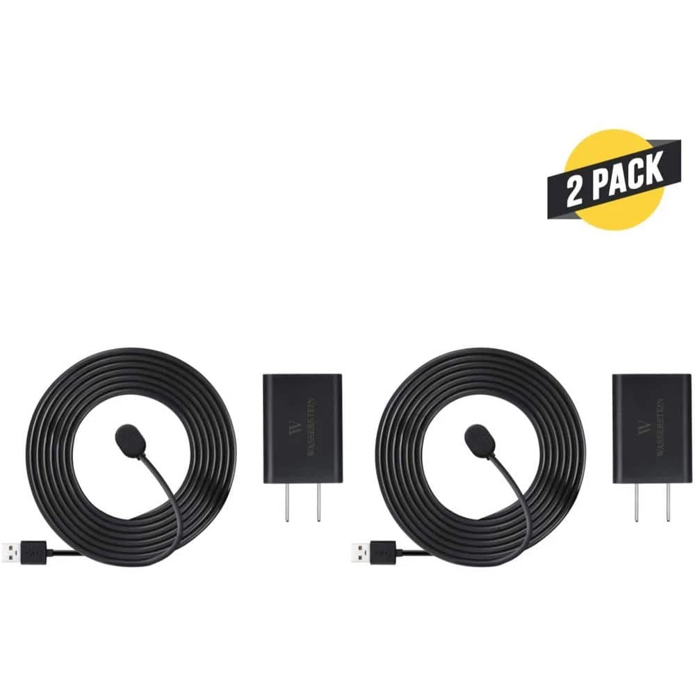 Wasserstein Arlo Ultra/Ultra 2 and Pro 3/Pro 4 Outdoor 25 ft. Magnetic Charging Cable with Quick Charge Power Adapter, Black(2-Pack) 7 Wasserstein Arlo Ultra/Ultra 2 and Pro 3/Pro 4 Outdoor 25 ft. Magnetic Charging Cable with Quick Charge Power Adapter, Black(2-Pack) - Image 5