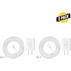 Wasserstein Arlo Ultra/Ultra 2 and Pro 3/Pro 4 Outdoor 25 ft. Magnetic Charging Cable with Quick Charge Power Adapter, White(2-Pack) 13 Wasserstein Arlo Ultra/Ultra 2 and Pro 3/Pro 4 Outdoor 25 ft. Magnetic Charging Cable with Quick Charge Power Adapter, White(2-Pack) -Safety & Security Tools Sales Shop wasserstein home safety accessories arlououtcaqc25ft2pkwhtus 44 1000