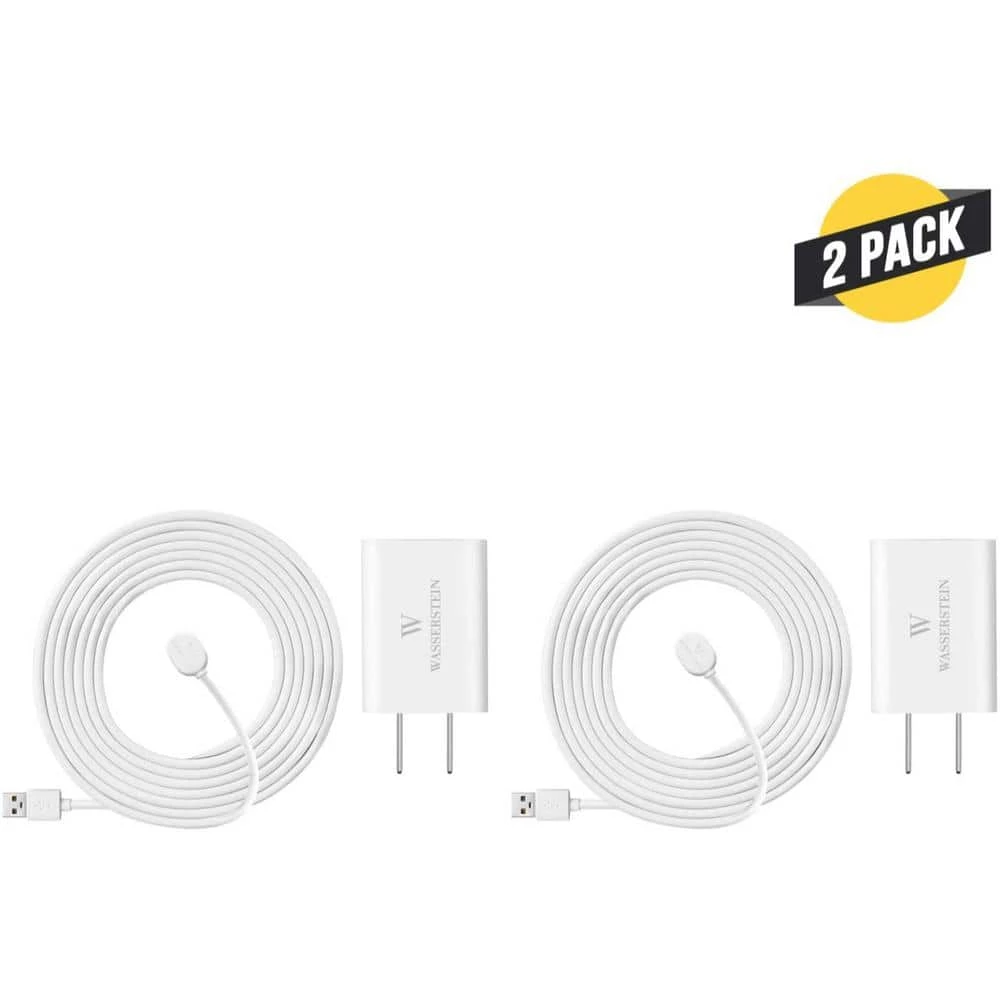 Wasserstein Arlo Ultra/Ultra 2 and Pro 3/Pro 4 Outdoor 25 ft. Magnetic Charging Cable with Quick Charge Power Adapter, White(2-Pack) 7 Wasserstein Arlo Ultra/Ultra 2 and Pro 3/Pro 4 Outdoor 25 ft. Magnetic Charging Cable with Quick Charge Power Adapter, White(2-Pack) - Image 5