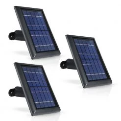Wasserstein Solar Panel with Internal Battery for Blink Outdoor, Blink XT and Blink XT2 Security Camera (3-Pack, Black)