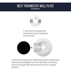 Wasserstein 5.25 in. White Wall Plate Cover for Google Nest Thermostat 2020 - Elegant Mounting for Your Google Nest Thermostat -Safety & Security Tools Sales Shop wasserstein home safety accessories googlenestwallpltsnowus 44 1000