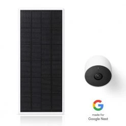 Wasserstein Solar Panel for Google Nest Cam Outdoor or Indoor, Battery 2.5-Watt Solar Power - Made for Google Nest (2 Pack) -Safety & Security Tools Sales Shop wasserstein home safety accessories nestout2solar2pkwhtusa c3 1000