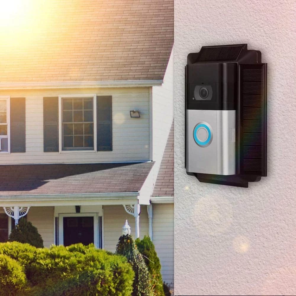 Wasserstein Black Solar Charger Mount for Ring Video Doorbell 3, 3 Plus and 4 - Power Your Ring Doorbell (5-Volt 0.6-Watt) 7 Wasserstein Black Solar Charger Mount for Ring Video Doorbell 3, 3 Plus and 4 - Power Your Ring Doorbell (5-Volt 0.6-Watt) - Image 5