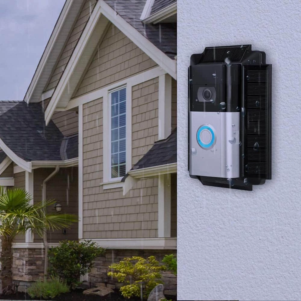 Wasserstein Black Solar Charger Mount for Ring Video Doorbell 3, 3 Plus and 4 - Power Your Ring Doorbell (5-Volt 0.6-Watt) 8 Wasserstein Black Solar Charger Mount for Ring Video Doorbell 3, 3 Plus and 4 - Power Your Ring Doorbell (5-Volt 0.6-Watt) - Image 6