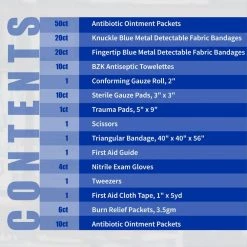 First Aid Only Medium Red Cross branded, Food Service, Metal Cabinet without Medications, OSHA 50-Person, First Aid Kit (137-Piece) -Safety & Security Tools Sales Shop whites first aid only first aid kits 1350 rc 0103 4f 1000
