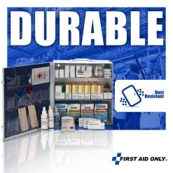 First Aid Only 3-Shelf 100-Person Metal Cabinet, OSHA, First Aid Kit (1092-Piece) -Safety & Security Tools Sales Shop whites first aid only first aid kits 247 o p 1f 1000